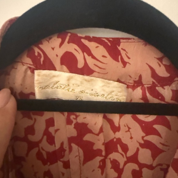 Natalie Martin Red and Cream Long Sleeve Dress - Picture 3 of 11